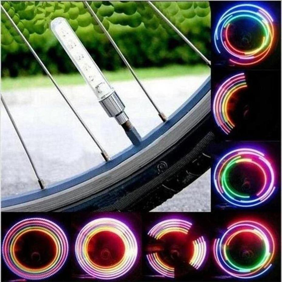1 Pcs Colorful Bike Wheel Spoke Light Waterproof MTB Balance Bicycle Light LED Tyre Tire Flash Lights Warning Cycling Lamp
