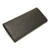[Koto Inden] Japanese Leather Wallet Men's Long Wallet Thin Hyotan Unisex Inden Lacquer Traditional Japanese Pattern (Black)