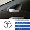 2pcs Carbon Fiber Car Inner Door Handel Bowl Sticker For Benz Smart Fortwo 11-15