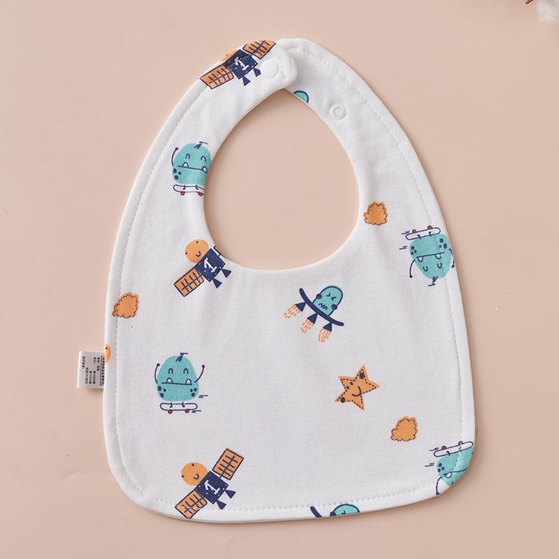 U-Shaped Pure Cotton Bib - Super Soft, Waterproof, Adjustable for Newborns, Ideal for Autumn/Winter
