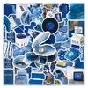 10/30/50pcs Blue INS Style Art Graffiti Stickers Cute Aesthetic Cartoon Decals DIY Guitar Luggage Scrapbook Waterproof Sticker