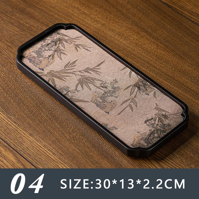 Retro Chinese Ancient Style Bamboo Tea Tray Ceremony Dry Bubble Tray Kung Fu Tea Ceremony Accessories Coffee Table Zen Tea Mat
