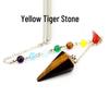 Natural Crystal Seven Chakra Colors Pendulum Pendant for Jewelry, Yoga, Handbags, Clothing, and Decor