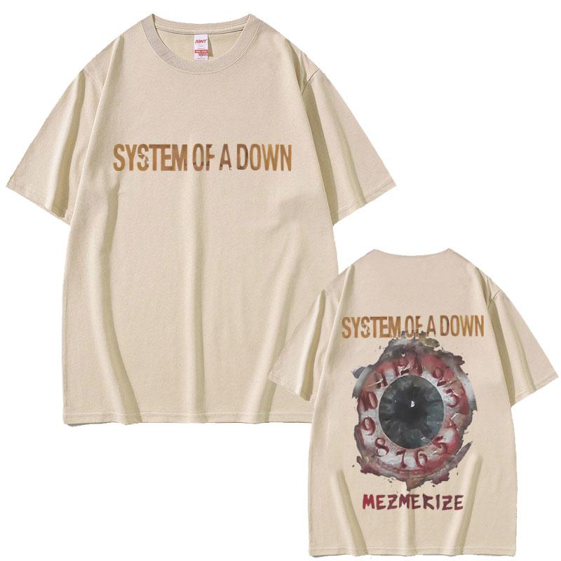 System of A Down Mezmerize Men's and Women's Gothic Rock Fashion Trend Extra-large Summer Print 100% Pure Cotton T-shirt