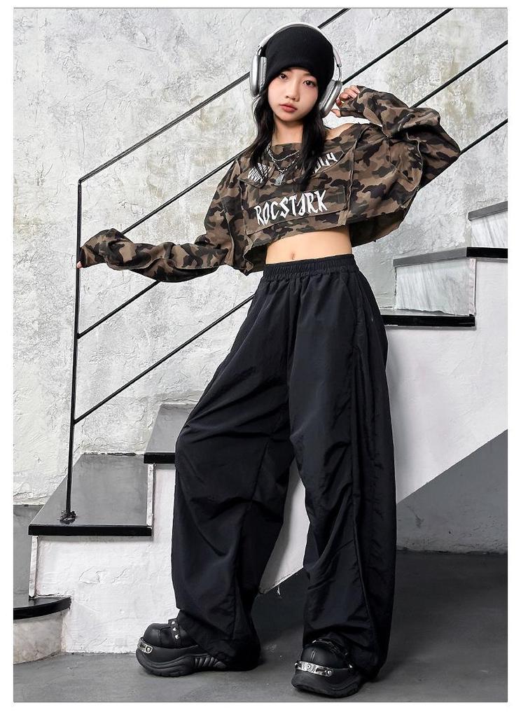 Trendy Girls' Street Style Performance Outfit – Spring/Autumn Jazz Show Set