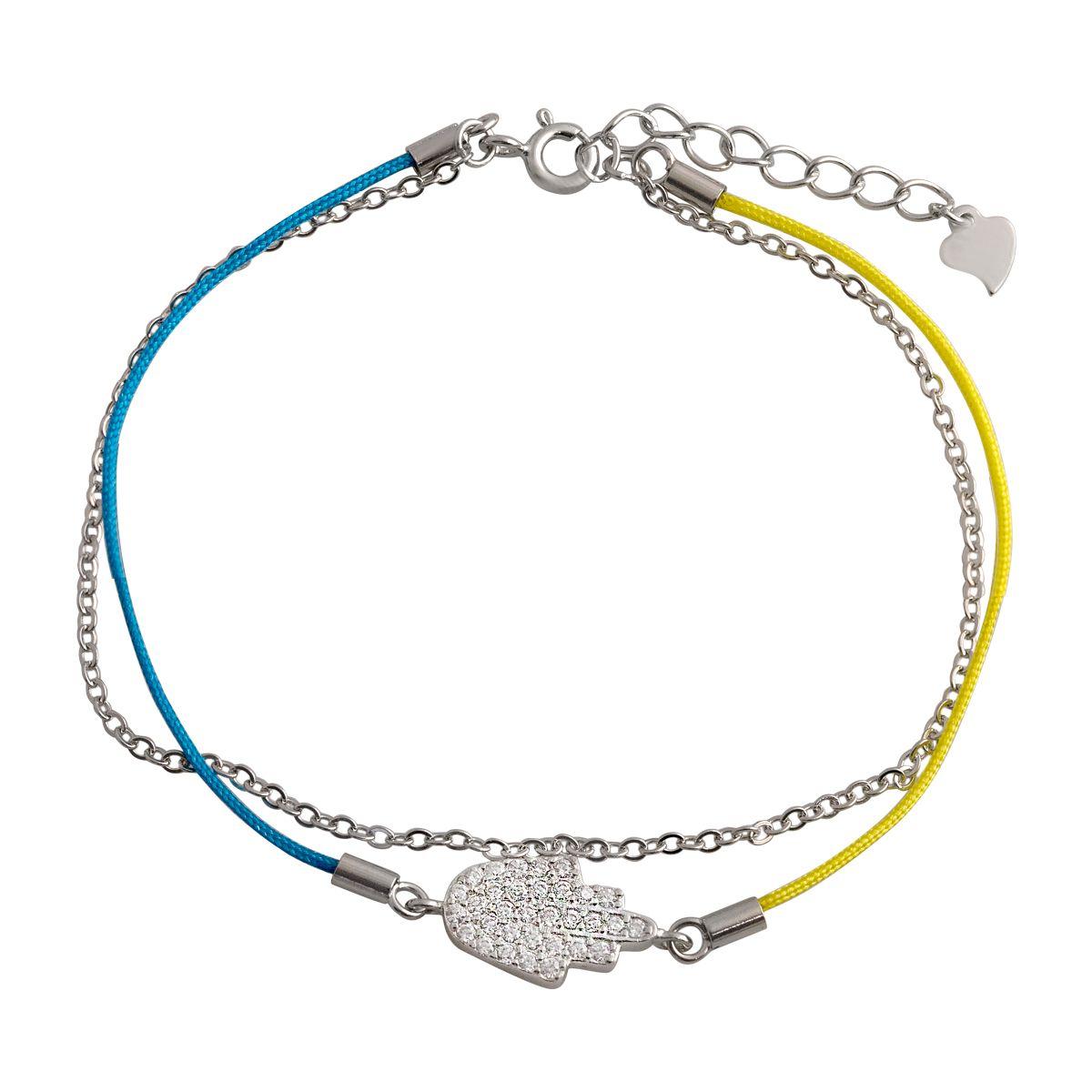 

Срібна каблучка з фіанітами. (2133865) 17-20cm білий