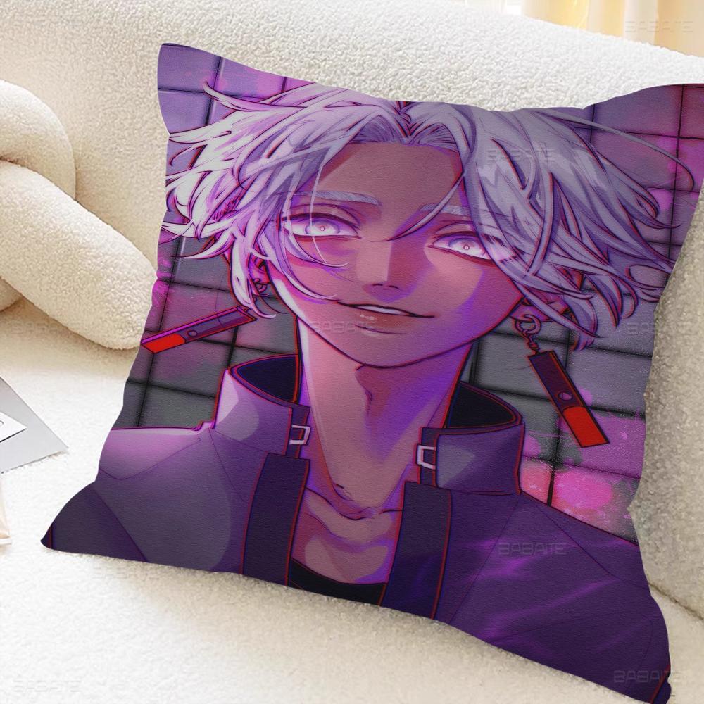 Anime Tokyo Reve Nger Pillow Covers Cartoon Sofa Decorative Home Double-sided Printing Short Plush Cute Cushion Cover