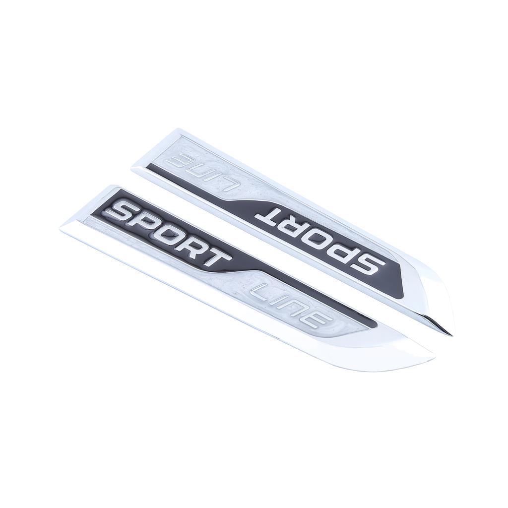 2pcs3D Metal Sport Line Badge Stickers Car Tool Emblem Decal for Changan V7 Alsvin Toyota Corolla 2009 2019 Honda Accord