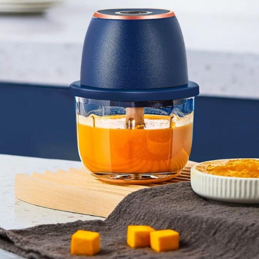 Cordless Electric Garlic Chopper Portable Vegetable Grinder Fruit Sauce Grinder  Kitchen Use