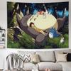 Ins Hängendes Hayao Miyazaki Totoro Hintergrundtuch Tuch Anime Hängende Farbe Wand Kopfende Wandteppich Zimmer Schlafsaal Wandtuch