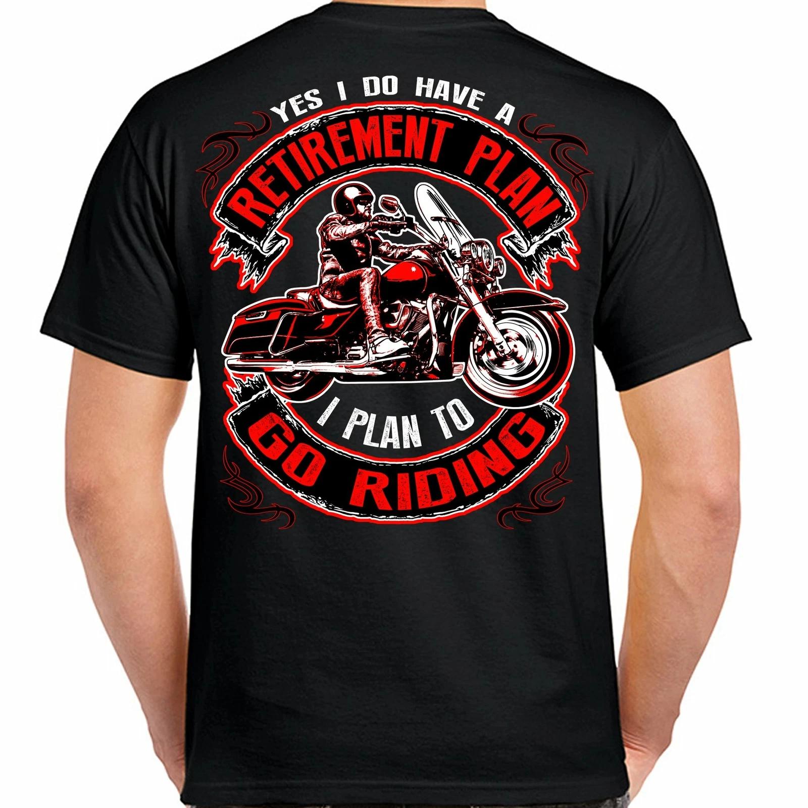 Retirement Plan Funny Motorcycle Humor Biker T-Shirt XXXXL
