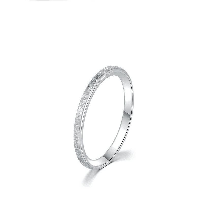 Europe and the United States popular fashion titanium steel matte ring women's popular simple plain ring couple ring cross-border