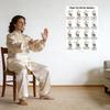 3 kusy Tai Chi cvičebních plakátů Ilustrace sedavé Tai Chi sestavy Pokyny pro jemné cvičení pro začátečníky Tai Chi Seniory