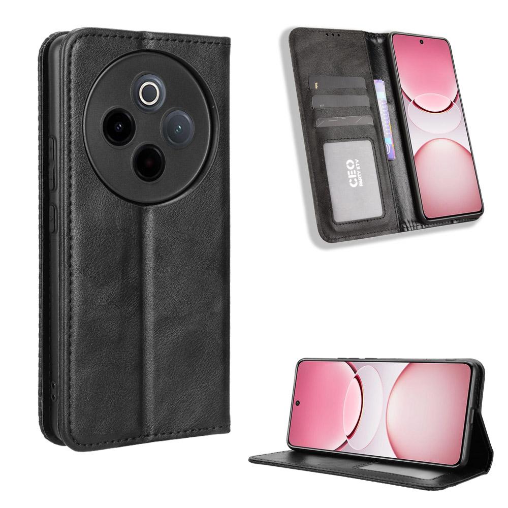 For Vivo Y300 Pro 5G/vivo Y300 Pro+ 5G/vivo iQOO Z10 5G Leather Case Wallet Stand Retro Texture Phone Cover