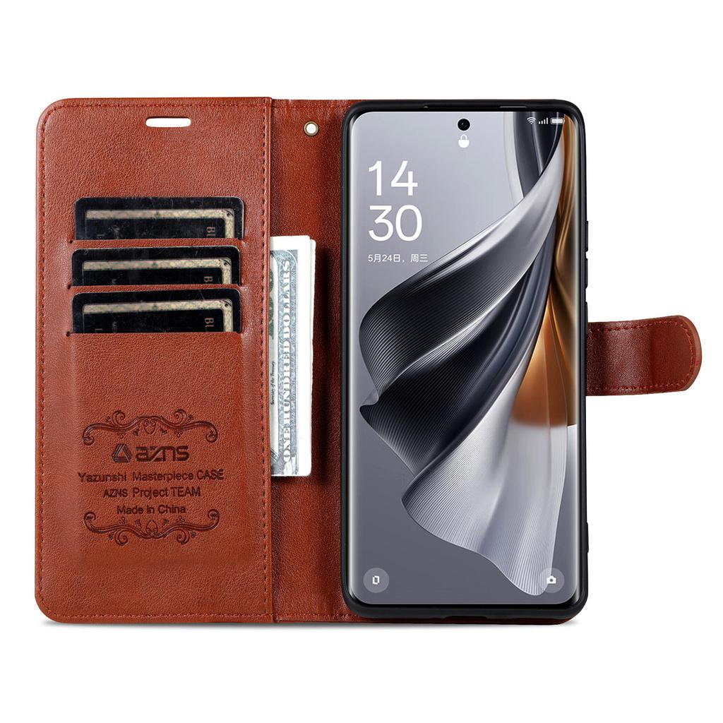 AZNS For vivo Y300 Pro 5G Case Anti-Scratch PU Leather Stand Wallet Phone Cover