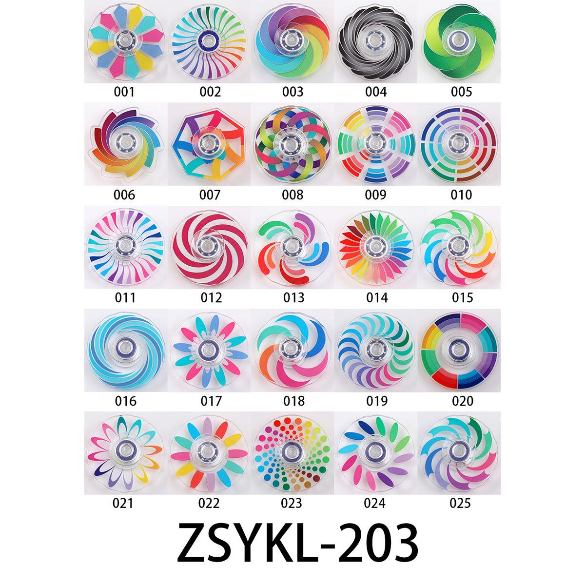 Acrylic Cartoon Spinning Top Toy for Stress Relief Diameter 5.8cm