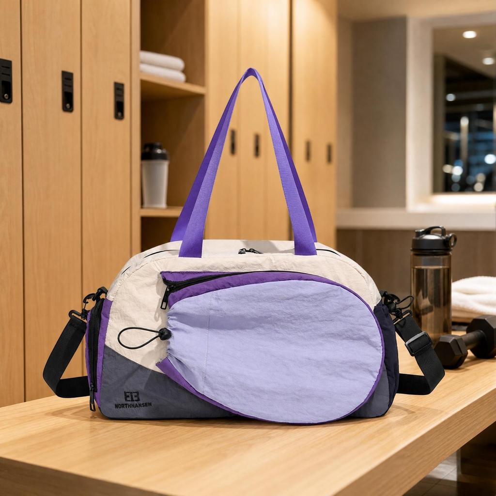 Cylindrical Duffel Bag with Wet Dry Separation Long-Lasting for Fitness, Gym