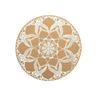 Round Faux Jute Placemats, Woven Table Mats with Nordic Pattern, Heat Resistant Pad for Dining Table, Restaurant Hotel Kitchen Decor