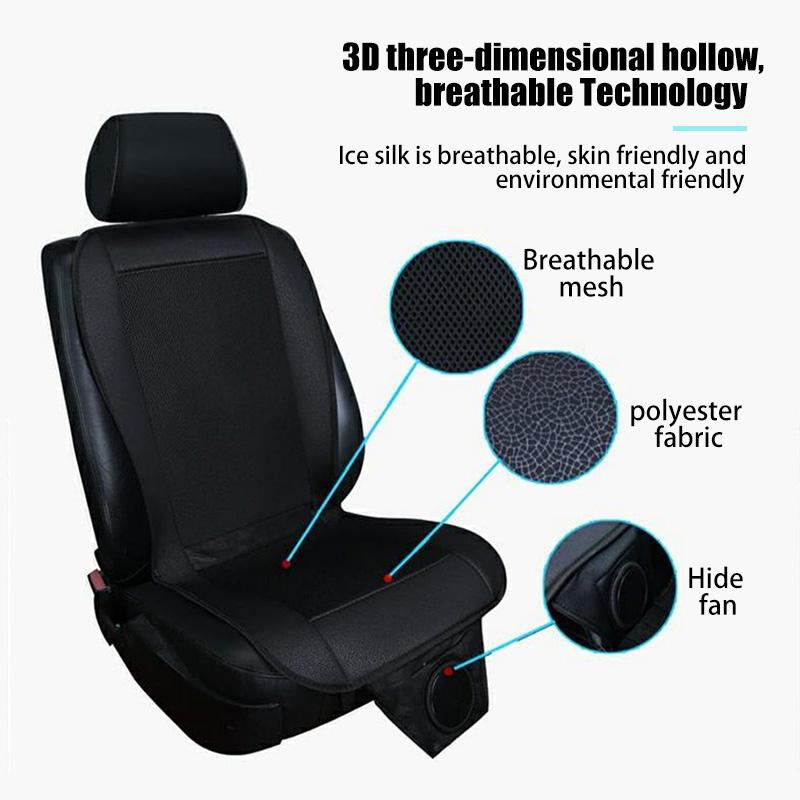 12V Car Cooling Seat Cushion Summer Cool Blowing Ventilation Seat Covers Auto Seat  Air Fan Massage Auto Seat Cushion