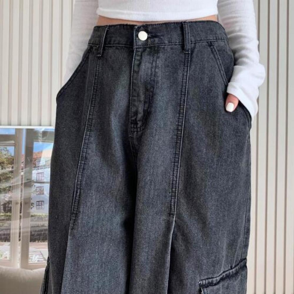 New Arrivals Open Run Big Size Cargo Pants Black