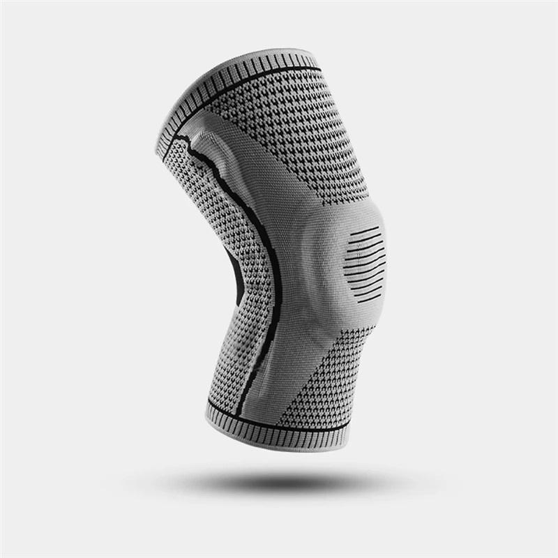 1PC Silicone Knee Pads Strap Patella Medial Support Meniscus Compression Knee Braces for Running Sport Knee Protection