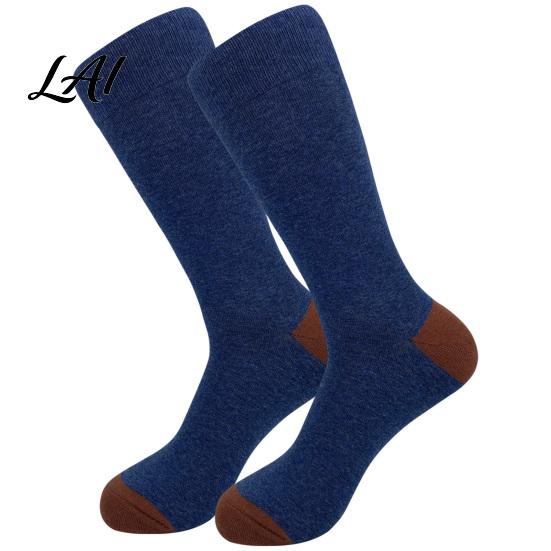 Everyday Cotton Crew Socks Men Argyle Socks Plus Size Colorful Striped Thick Dress Thickened Autumn Winter for Cold Weather Comfortable Non Binding