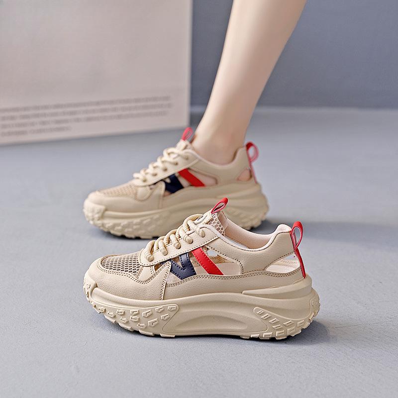 

Women s Shoes Breathable Thin Sports Shoes Perforated Board Shoes 35 червоний