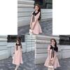 Pink Little Dress With Knit Fabric And Tiedye Design For Youths
