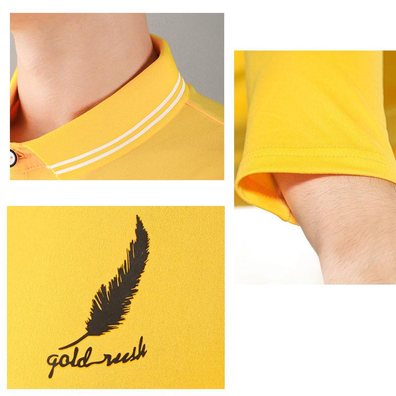 Pure Color Polo Shirt Men's Lapel Collar Long Sleeve T-Shirt Casual Fitness Top