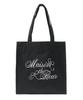Brand Logo Embroidered Square Tote Size Tote 08001388800 Bag, Black, F, Bag,