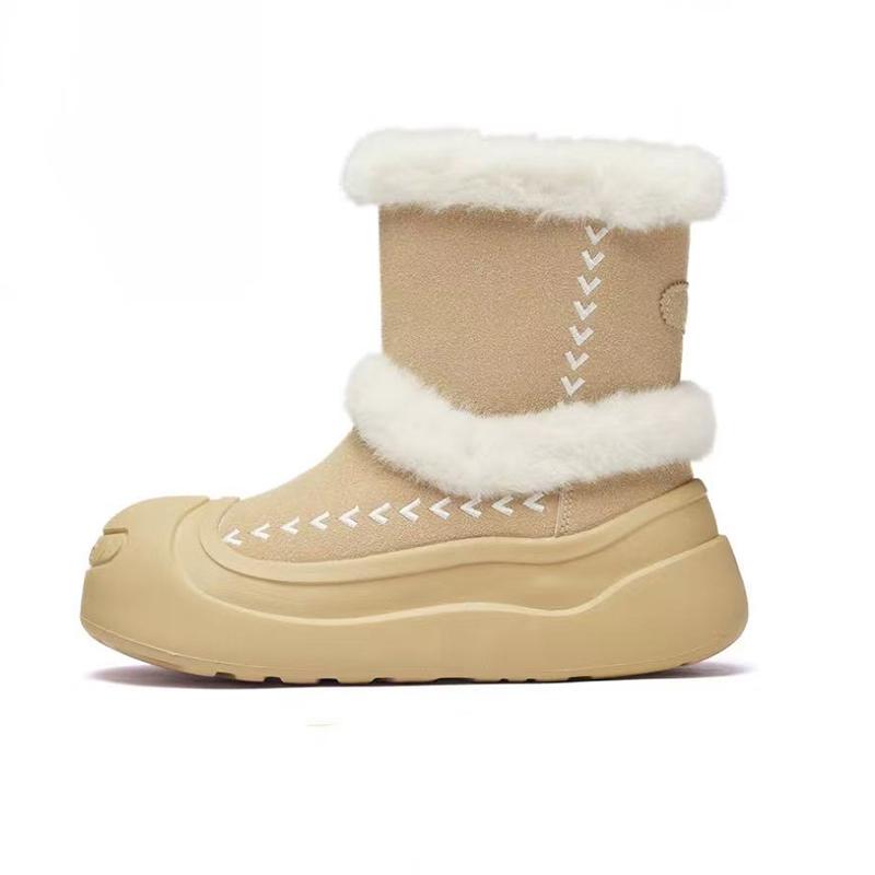 Comfort Platform Fluffy Fur Snow Boots Women  Winter Cute Round Toe Thick Bottom Furry Ankle Boots Women Short Plush Booties
