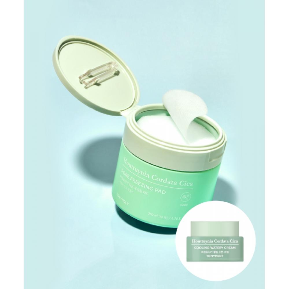 Tonymoly Houtchoushika Pore Freezing Pad  60 Sheets  +free 8ml Houtchouchou Cooling Cream FREE