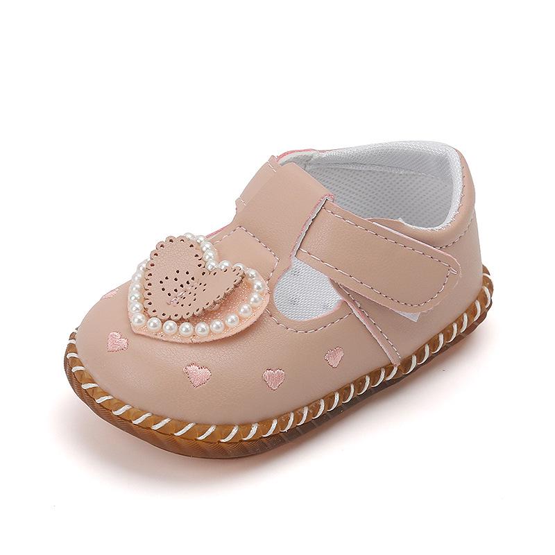2023 Baby Girl Princess Shoes: Soft Sole Leather, Square Toe, Spring & Autumn Walking Shoes