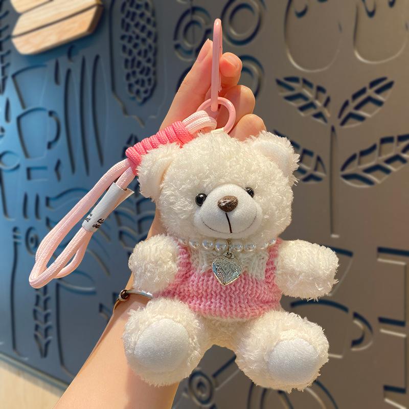 Cartoon Brown Bear Doll Plush Bear Pendant Bag Accessories Cute Plush Hangings Hangings Ornament Bag Pendant Bag Charm