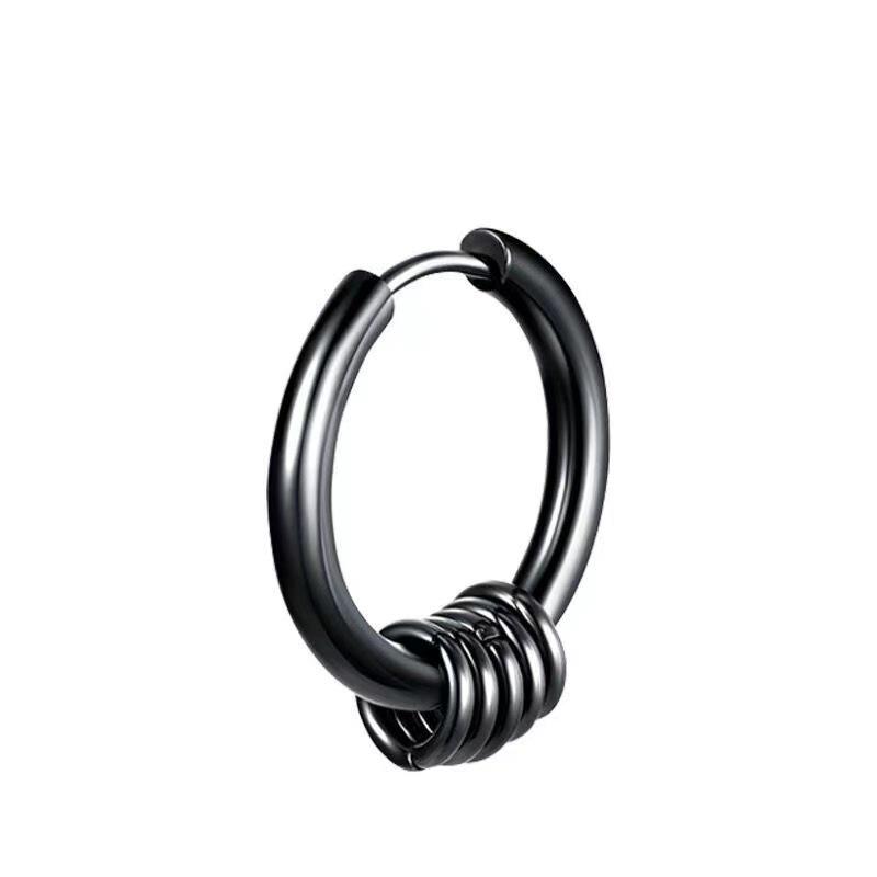 

Мужские серьги в корейском стиле из черной титановой стали - Модная одиночная серьга для студентов