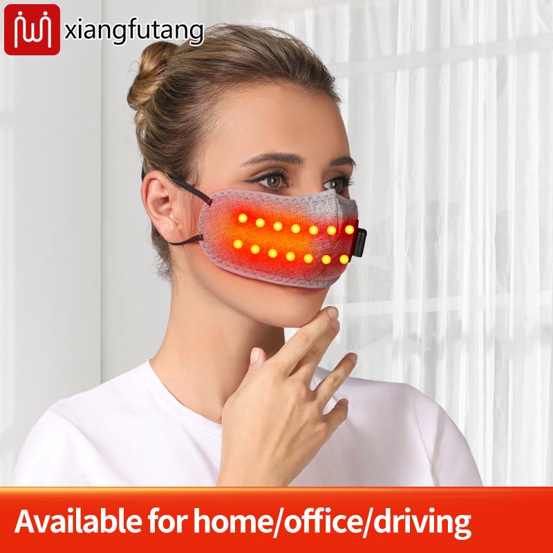 Nasenmassagegerät mit Rotlichttherapie und Wärmefunktion / Schnelle Erwärmung / Lindert verstopfte Nase / Allergischer Schnupfen / Laufende Nase / Vollständige Nasenmaske