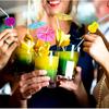 (Nikita) 50PCS Drink Parasols For Cocktail Tropical Drinks Fruit Wine Label Paper Parasol