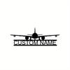 Custom Personalized Airplane Metal Wall Art, Dad Gift, Pilot Name Sign, Father's Day Present, Hangar Sign, Aviation Gift