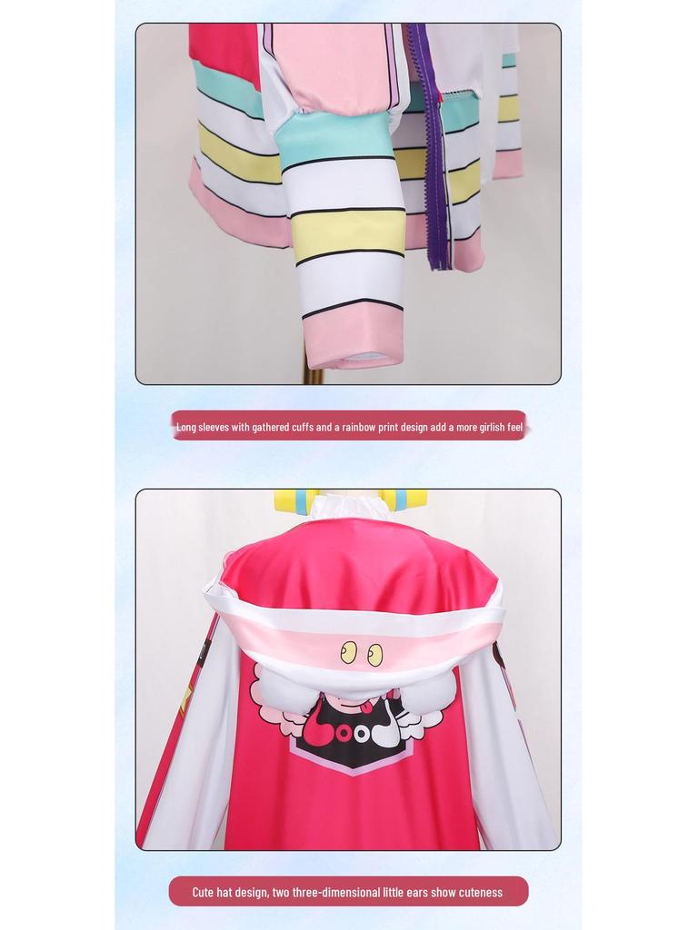 Červený Uta Cosplay Set: Japonský Lolita kabát a rukávy skladem