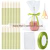 12-Piece Diamond Bamboo Skewers for Christmas Cake & Apple Pie Decoration