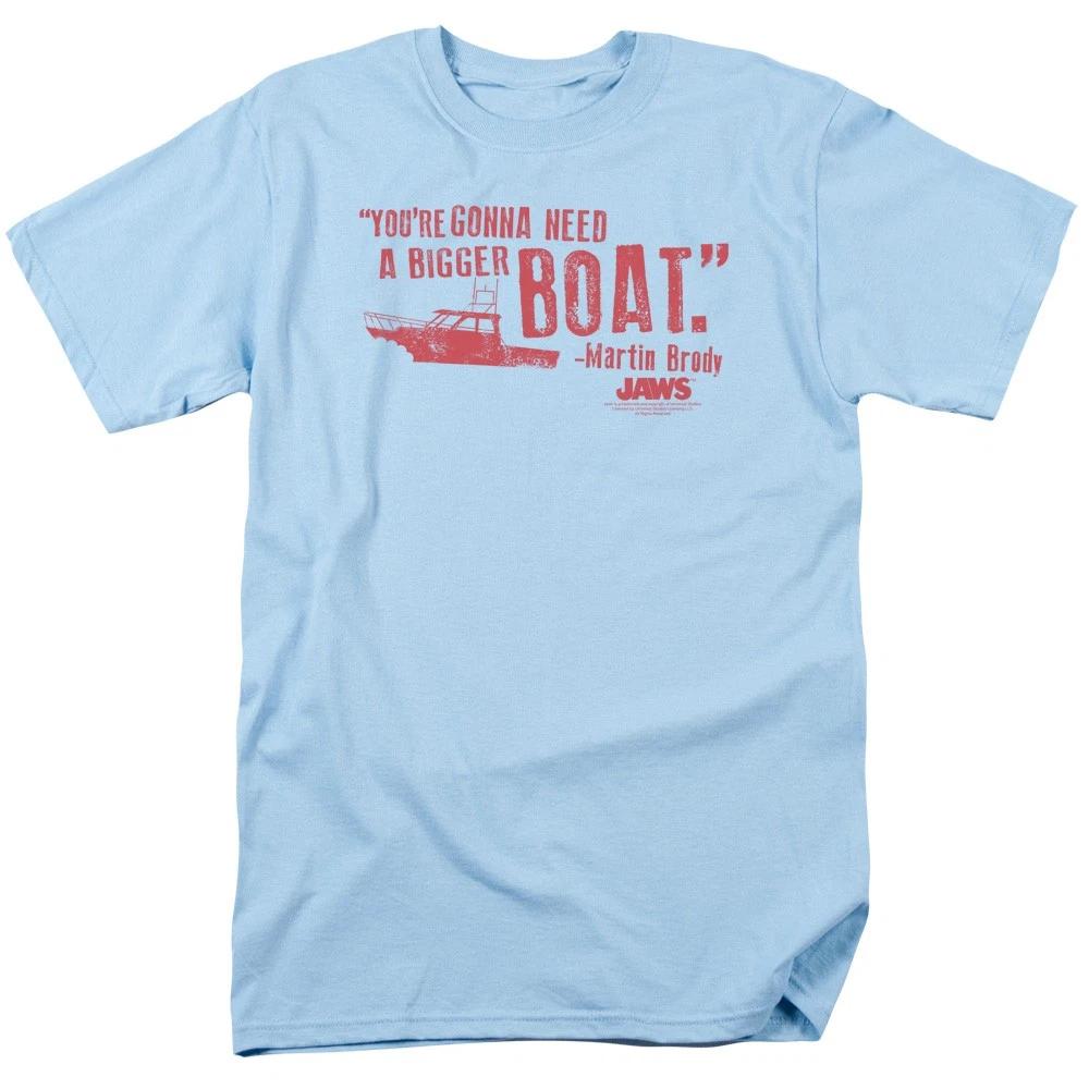 Jaws - Bigger Boat - Unisex Short Sleeve Children s T-shirt - Blue 100