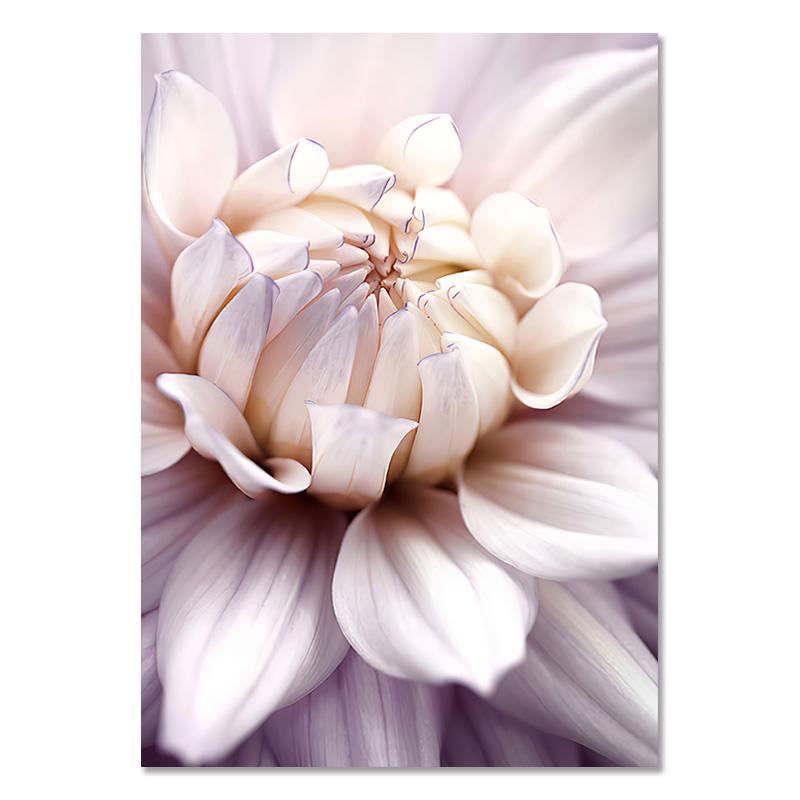 Lila Dahlie Reed Wand Kunst Einfache Linie Sexy Mädchen Landschaft Leinwand Malerei Nordic Poster Drucken Blume Bilder Zimmer Wand Dekor