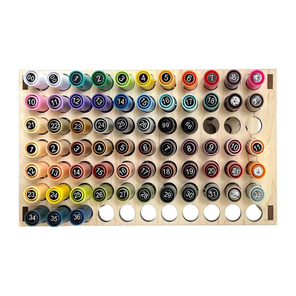 Pojemnik na pędzle dla artysty 77/120 otworów Wyjmowany drewniany organizer na ołówki Domowy stojak wystawowy do przechowywania artykułów plastycznych