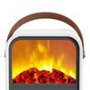 Portable Space Heater with Realistic Flame Overheat Protection Mini Electric Fireplace Heater for