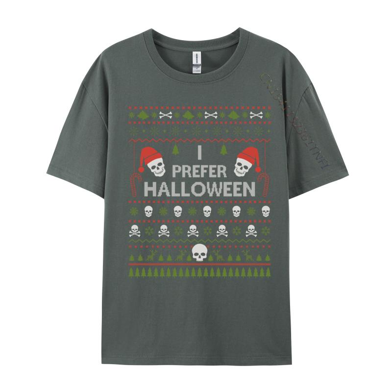 Ich bevorzuge Halloween Weihnachts-Pullover Lustige Hässliche Weihnachts-Feiertags-T-Shirts T-Shirt Hip Hop Modische Oberteile Hemden