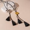 European and American metal simulation bird adjustable tassel necklace personalized ethnic style niche item jewelry 
