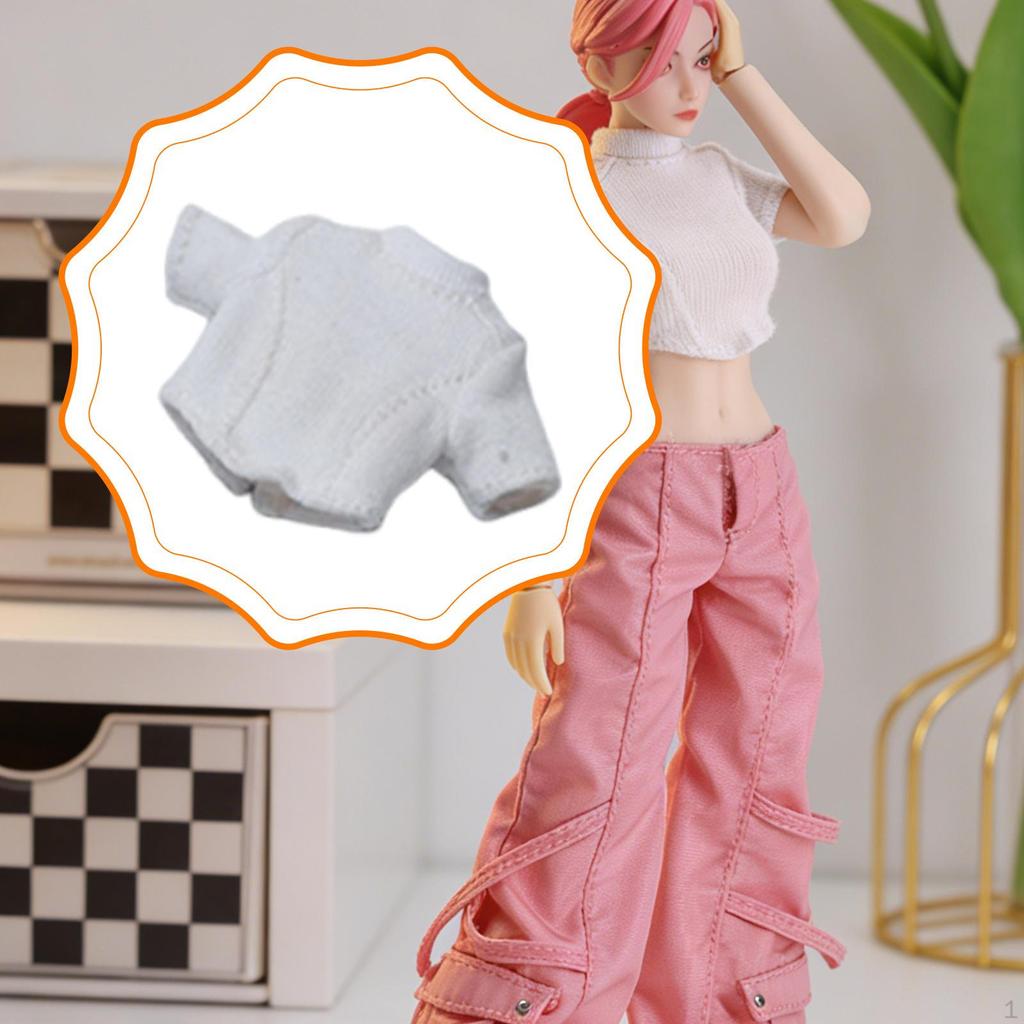 -Shirt Top for Female Dolls, Short Articulated Figures, Made of Quality Material, Suitable