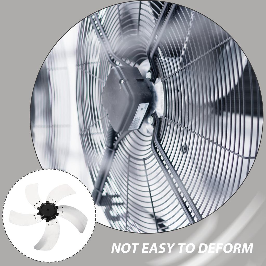 Metal 5 Leaves Fan Blade Replacement Part Easy Install Low Noise Electric Fan Supply for Indoor Standing Table Pedestal