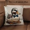 2D Colorful & Adorable Duck-Patterned Pillow Covers Pattern Cushion Cover Suitable For Sofa Bedroom Car Pillow Cover