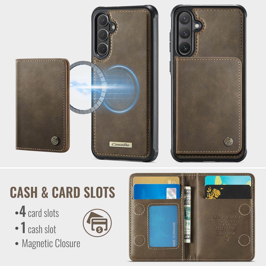 Für Samsung Galaxy S26+ Magnetische Hülle CASEME ME80 Serie Leder PC TPU Handyhülle mit abnehmbarem Portemonnaie